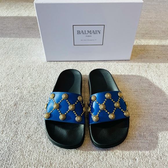 Balmain Shoes - ON HOLD - Balmain Calypso Lion Slides
